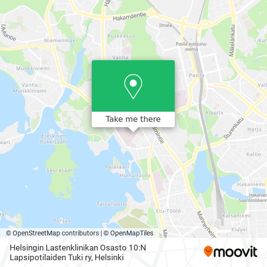 Helsingin Lastenklinikan Osasto 10:N Lapsipotilaiden Tuki ry map