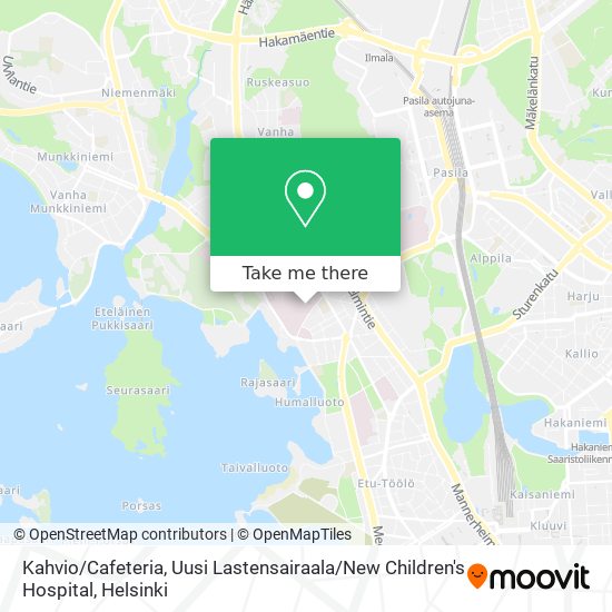 Kahvio / Cafeteria, Uusi Lastensairaala / New Children's Hospital map