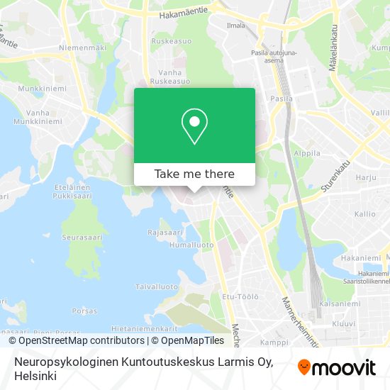 Neuropsykologinen Kuntoutuskeskus Larmis Oy map