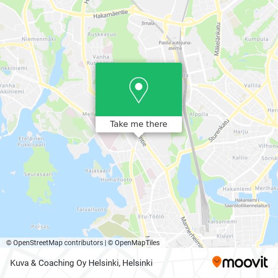 Kuva & Coaching Oy Helsinki map