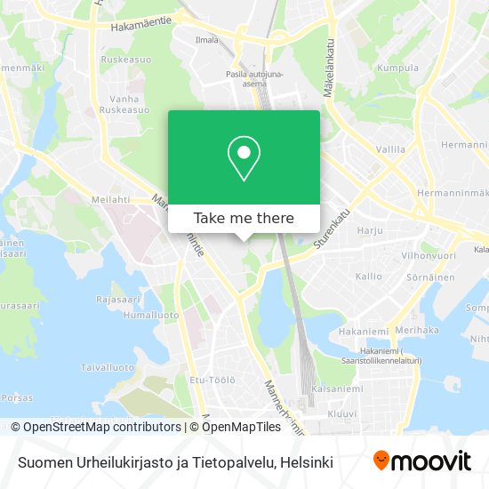 Suomen Urheilukirjasto ja Tietopalvelu map