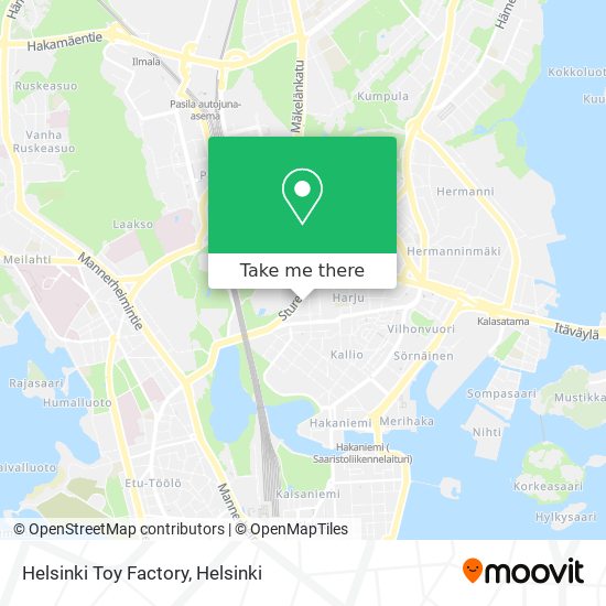 Helsinki Toy Factory map