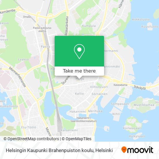 Helsingin Kaupunki Brahenpuiston koulu map