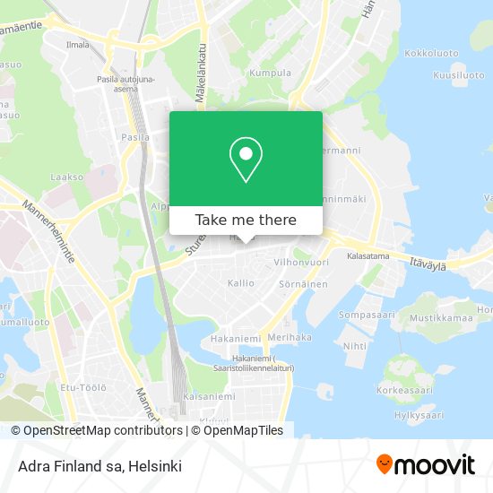 Adra Finland sa map