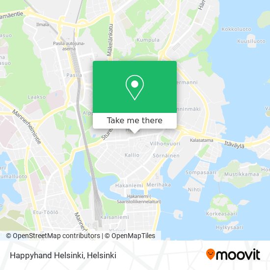 Happyhand Helsinki map