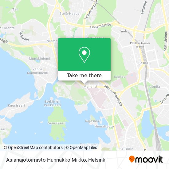 Asianajotoimisto Hunnakko Mikko map