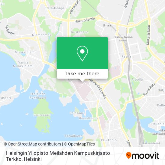 Helsingin Yliopisto Meilahden Kampuskirjasto Terkko map