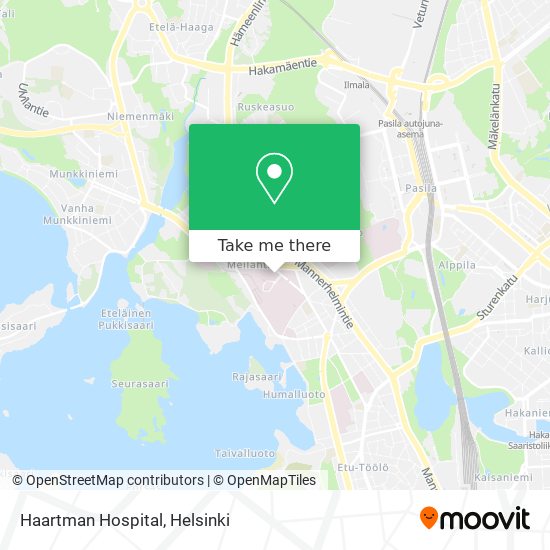 Haartman Hospital map