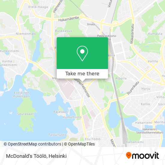McDonald's Töölö map