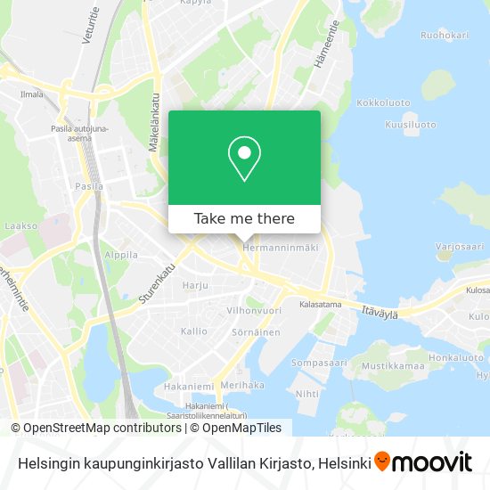 Helsingin kaupunginkirjasto Vallilan Kirjasto map