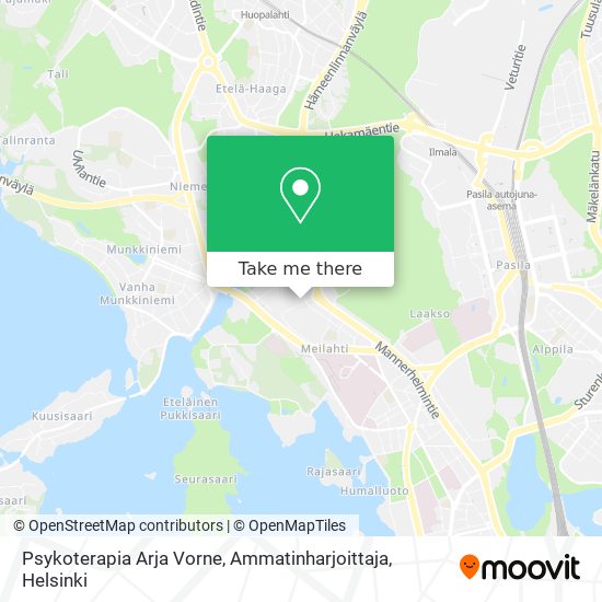 Psykoterapia Arja Vorne, Ammatinharjoittaja map