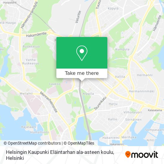 Helsingin Kaupunki Eläintarhan ala-asteen koulu map