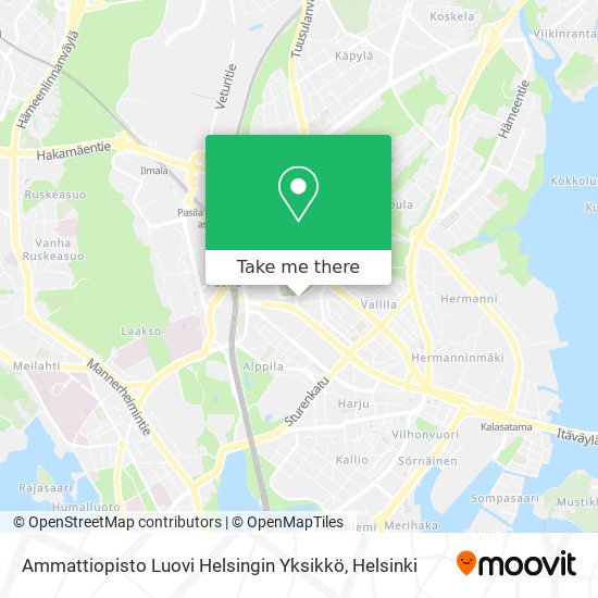 Ammattiopisto Luovi Helsingin Yksikkö map