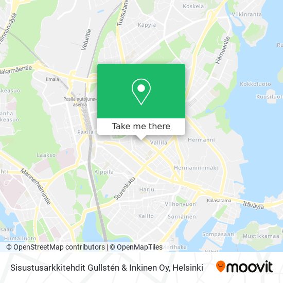 Sisustusarkkitehdit Gullstén & Inkinen Oy map