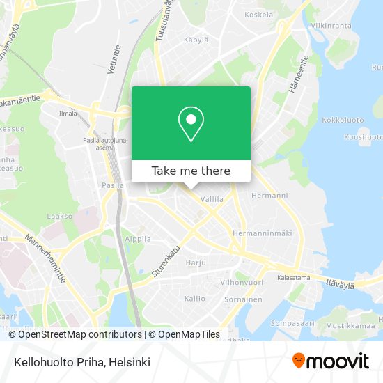 How to get to Kellohuolto Priha in Helsinki by Bus, Metro, Tram or Train?