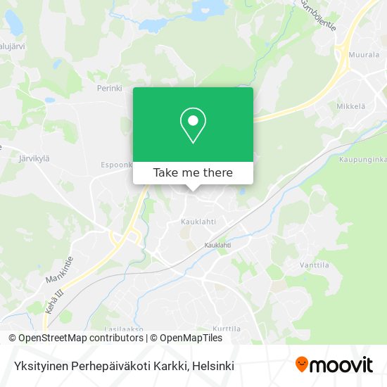 Yksityinen Perhepäiväkoti Karkki map