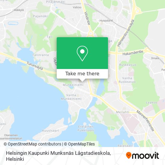 Helsingin Kaupunki Munksnäs Lågstadieskola map