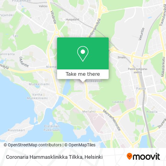 Coronaria Hammasklinikka Tilkka map