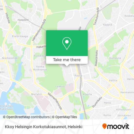 Kkoy Helsingin Korkotukiasunnot map