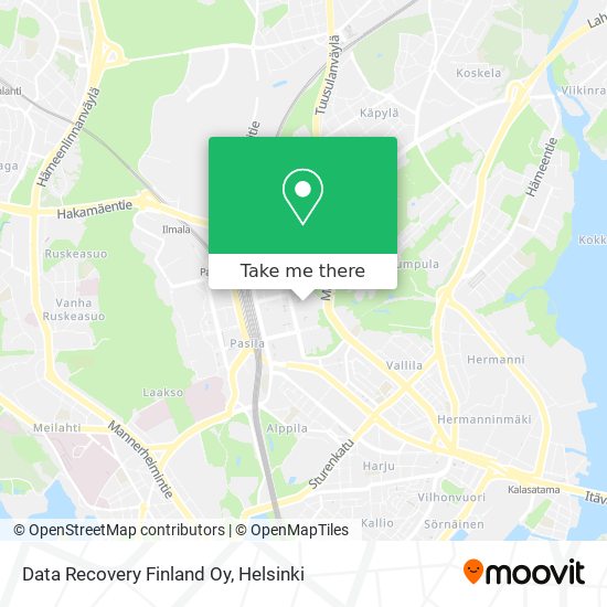 How to get to Data Recovery Finland Oy in Helsinki by Bus, Train, Tram or  Metro?