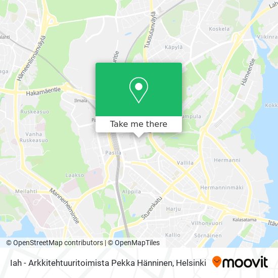 Iah - Arkkitehtuuritoimista Pekka Hänninen map