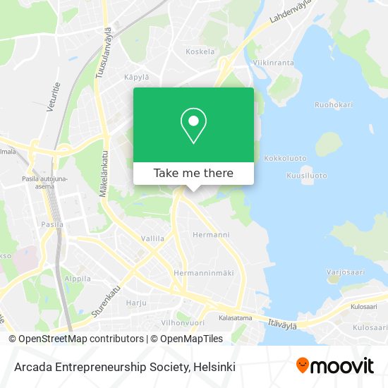 Arcada Entrepreneurship Society map