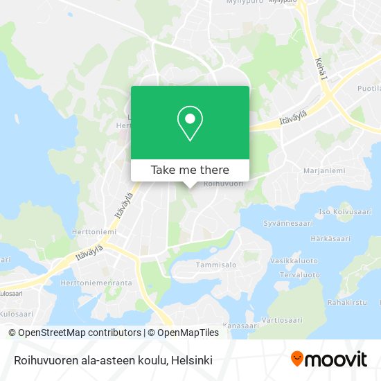 Roihuvuoren ala-asteen koulu map