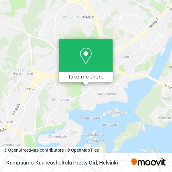 Kampaamo-Kauneushoitola Pretty Girl map