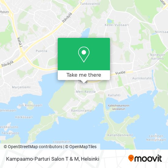 Kampaamo-Parturi Salon T & M map