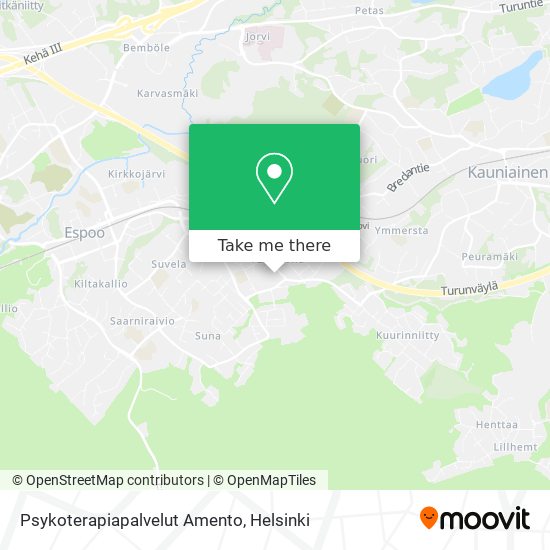 Psykoterapiapalvelut Amento map