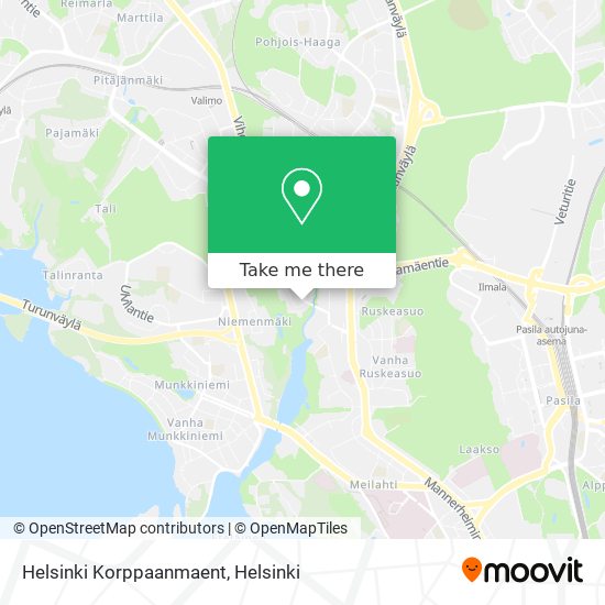 Helsinki Korppaanmaent map