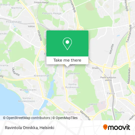 Restaurant Onnikka map