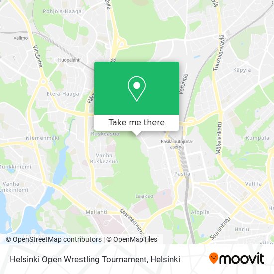 Helsinki Open Wrestling Tournament map