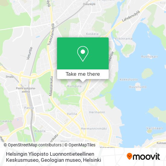 Helsingin Yliopisto Luonnontieteellinen Keskusmuseo, Geologian museo map