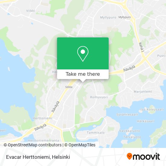 Evacar Herttoniemi map