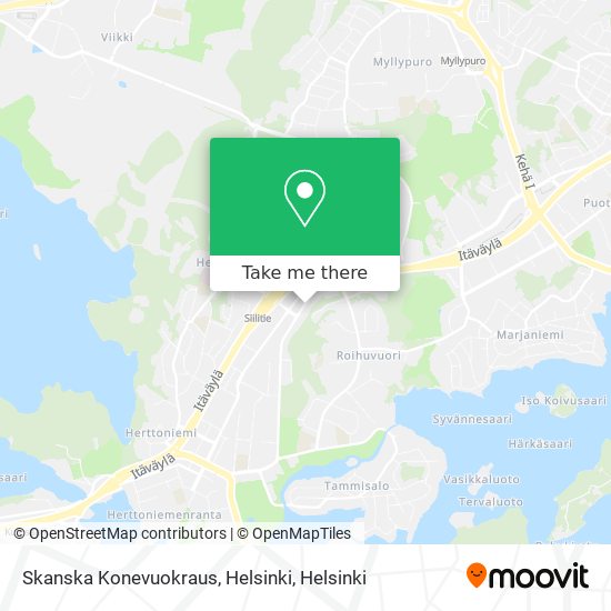 Skanska Konevuokraus, Helsinki map