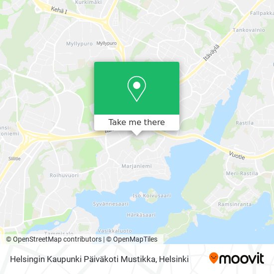 Helsingin Kaupunki Päiväkoti Mustikka map