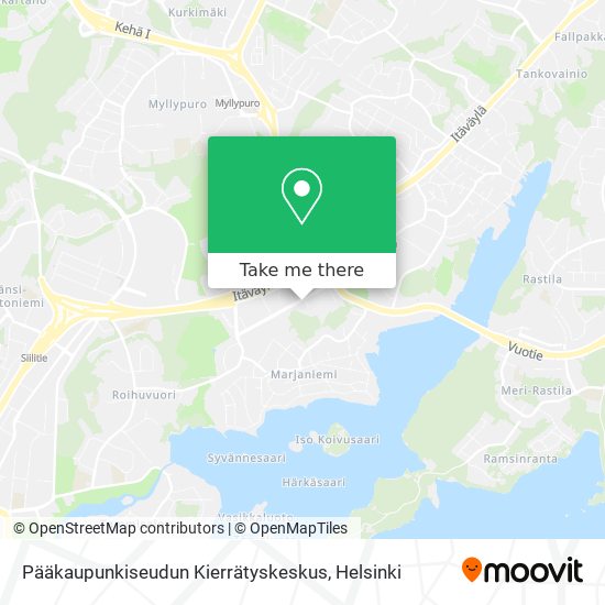 How to get to Pääkaupunkiseudun Kierrätyskeskus in Helsinki by Bus or Metro?