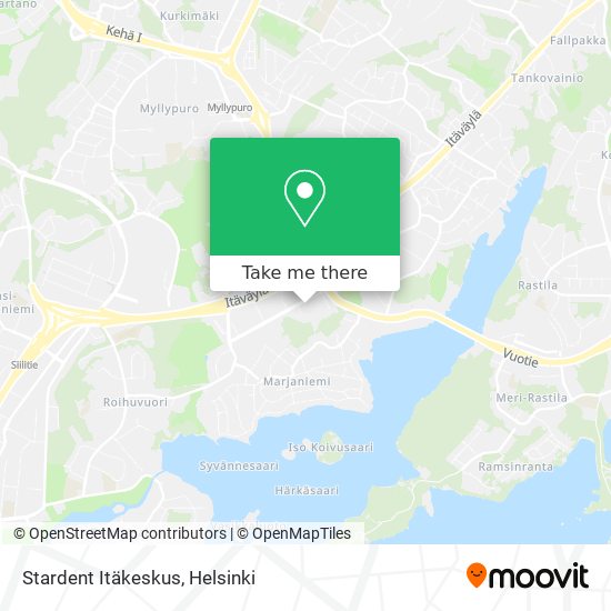 Stardent Itäkeskus map