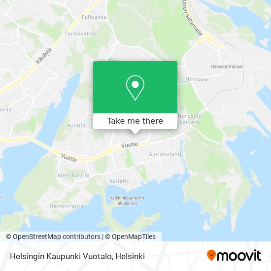 Helsingin Kaupunki Vuotalo map