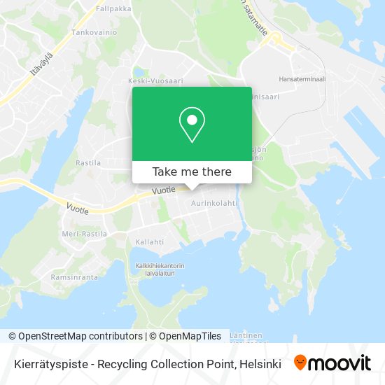 Kierrätyspiste - Recycling Collection Point map