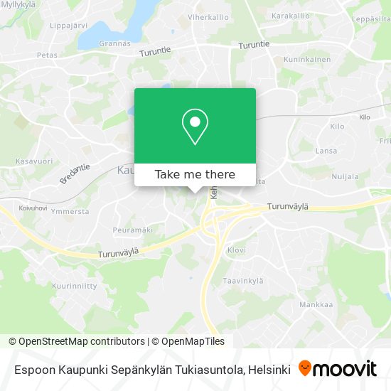 Espoon Kaupunki Sepänkylän Tukiasuntola map