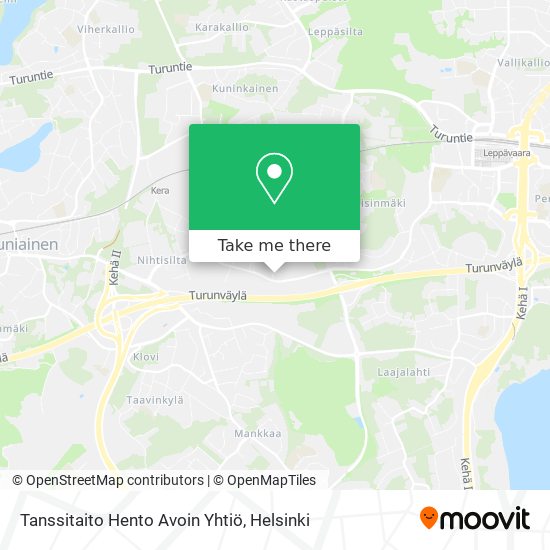 Tanssitaito Hento Avoin Yhtiö map