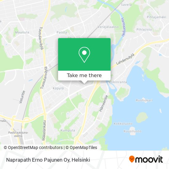 Naprapath Erno Pajunen Oy map