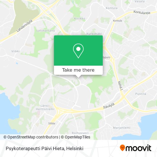 Psykoterapeutti Päivi Hieta map