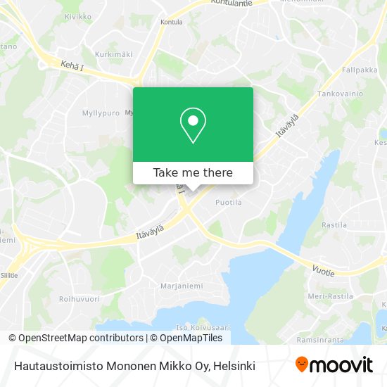 Hautaustoimisto Mononen Mikko Oy map