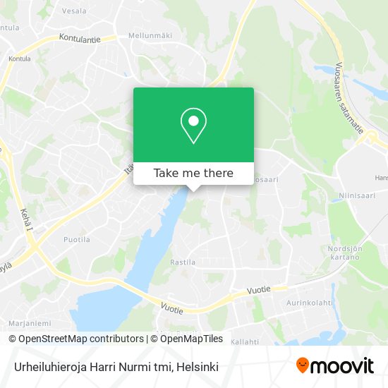 Urheiluhieroja Harri Nurmi tmi map