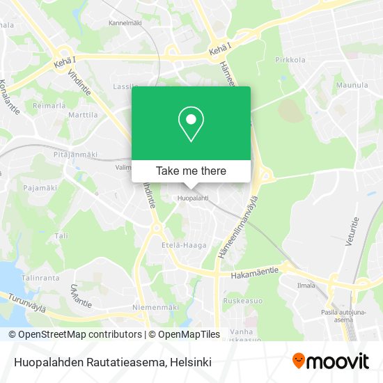 How to get to Huopalahden Rautatieasema in Helsinki by Bus, Train or Metro?