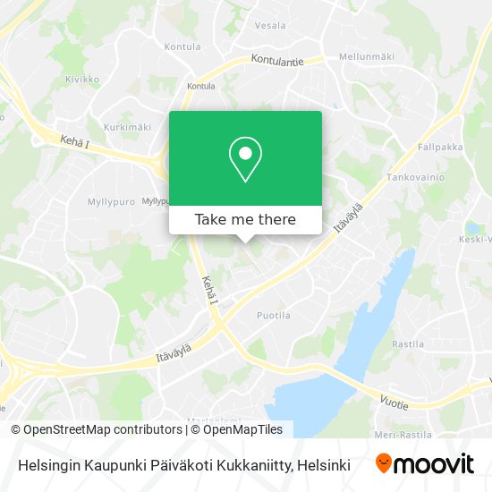 Helsingin Kaupunki Päiväkoti Kukkaniitty map