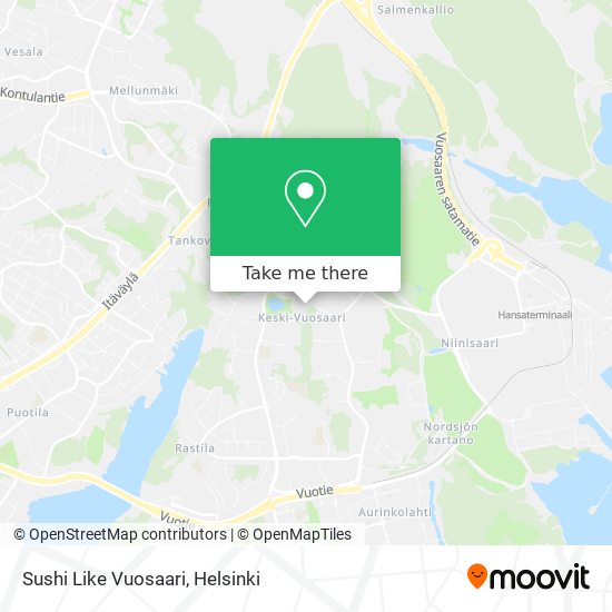 Sushi Like Vuosaari map